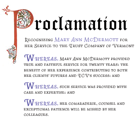 Retirement Announcement: Mary Ann McDermott